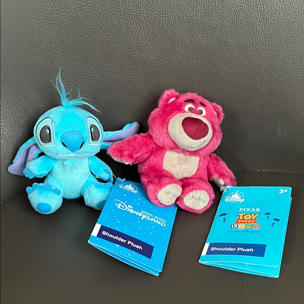 Disney Shoulder Plush toys Set - Lotso Bear and Stitch